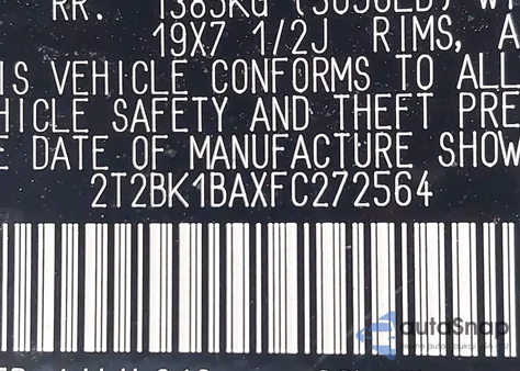 2015 Lexus Rx 350 z USA, uszkodzony, nr VIN 2T2BK1BAXFC272564